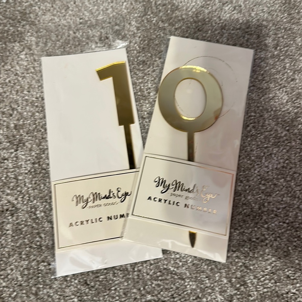 My Mind’s Eye paper goods acrylic gold numbers